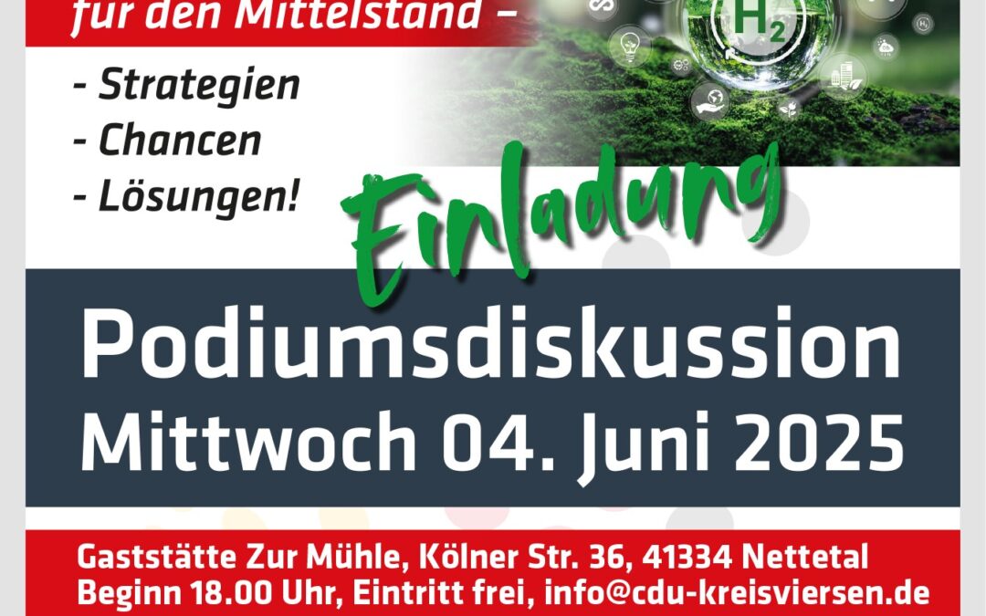Podiumsdiskussion „Zukunftsenergie für den Mittelstand“