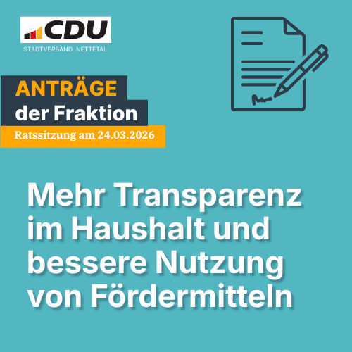 Mehr Transparenz im Haushalt und bessere Nutzung von Fördermitteln