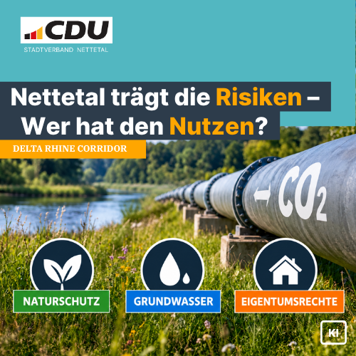 CO₂-Pipeline durch Nettetal: CDU fordert Schutz von Natur und Eigentum