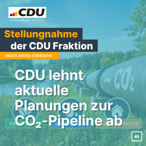 Delta Rhine Corridor: CDU lehnt aktuelle Planungen zur CO₂-Pipeline ab